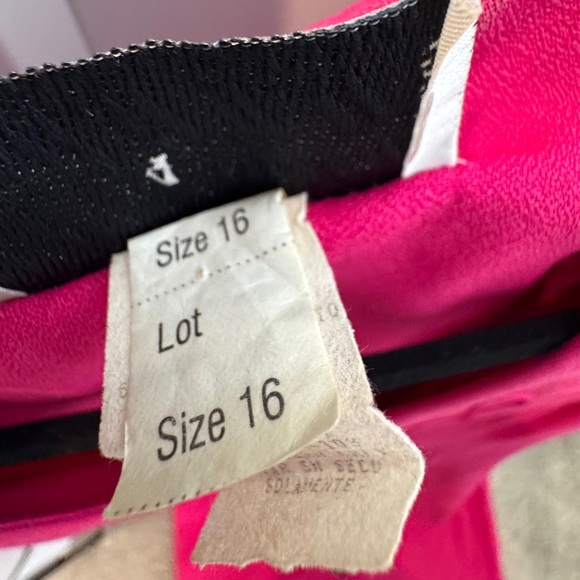 Vintage S.L. Fashions Pencil Dress w/ Flower Embroidery Metal Buttons, Sz 16 - Picture 4 of 8